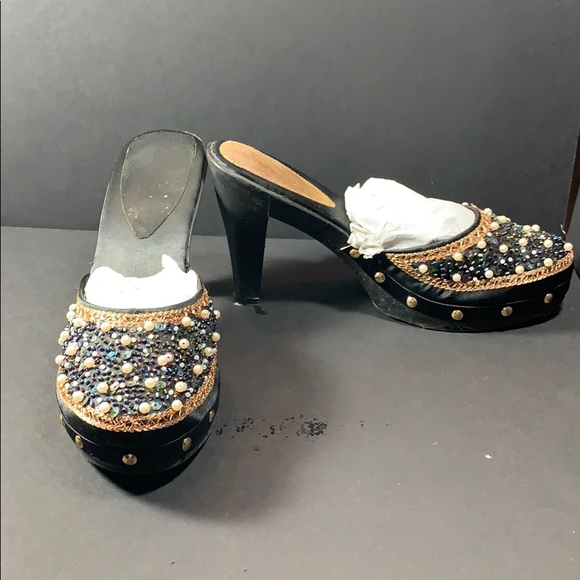 Beaded platform mules - Picture 7 of 10